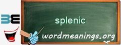 WordMeaning blackboard for splenic